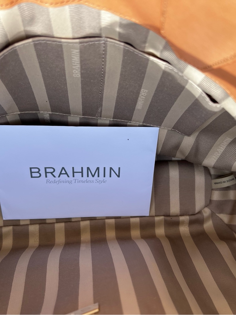 Brahmin Woven Leather Cognac. Nantucket Basket weave - Picture 11 of 13